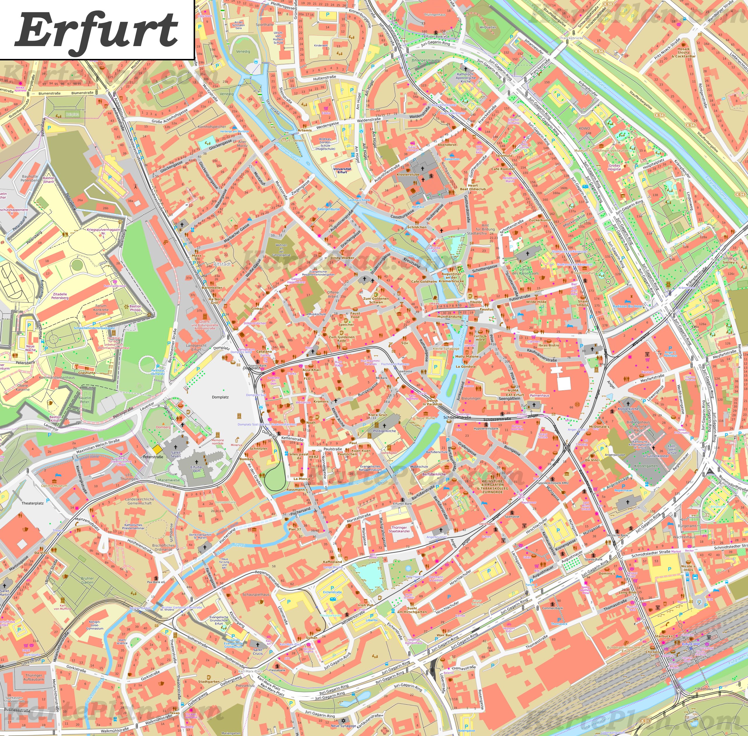 Erfurt Karte