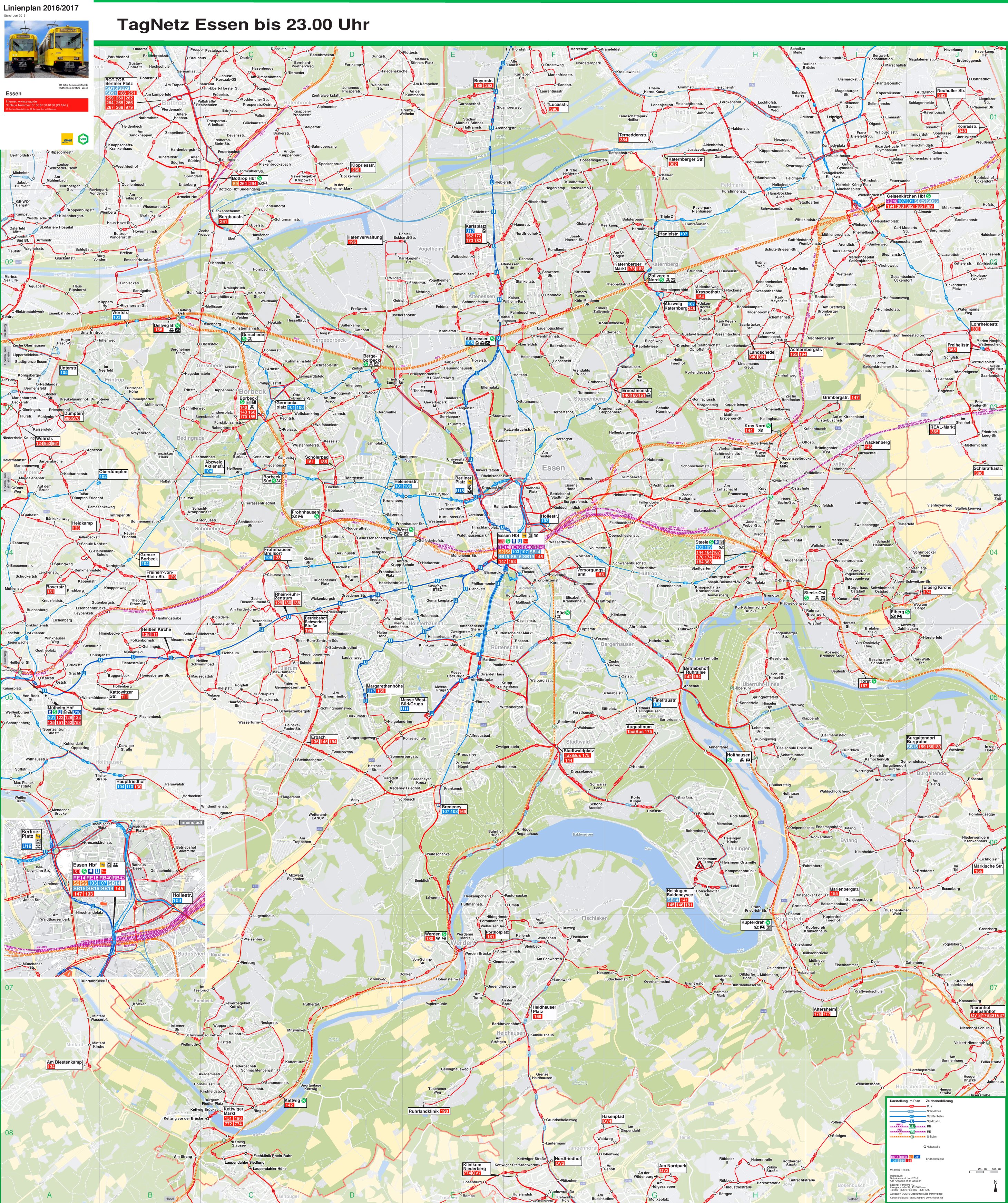 Linienplan Essen