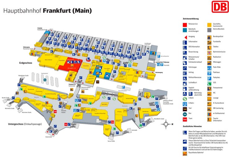 Frankfurt am Main Hauptbahnhof plan