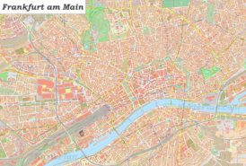 Große detaillierte stadtplan von Frankfurt am Main