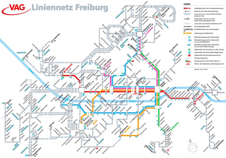 LinienNetzPlan Freiburg im Breisgau