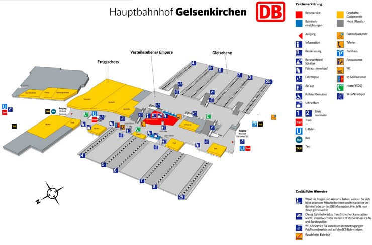 Gelsenkirchen Hauptbahnhof plan