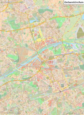 Große detaillierte stadtplan von Gelsenkirchen