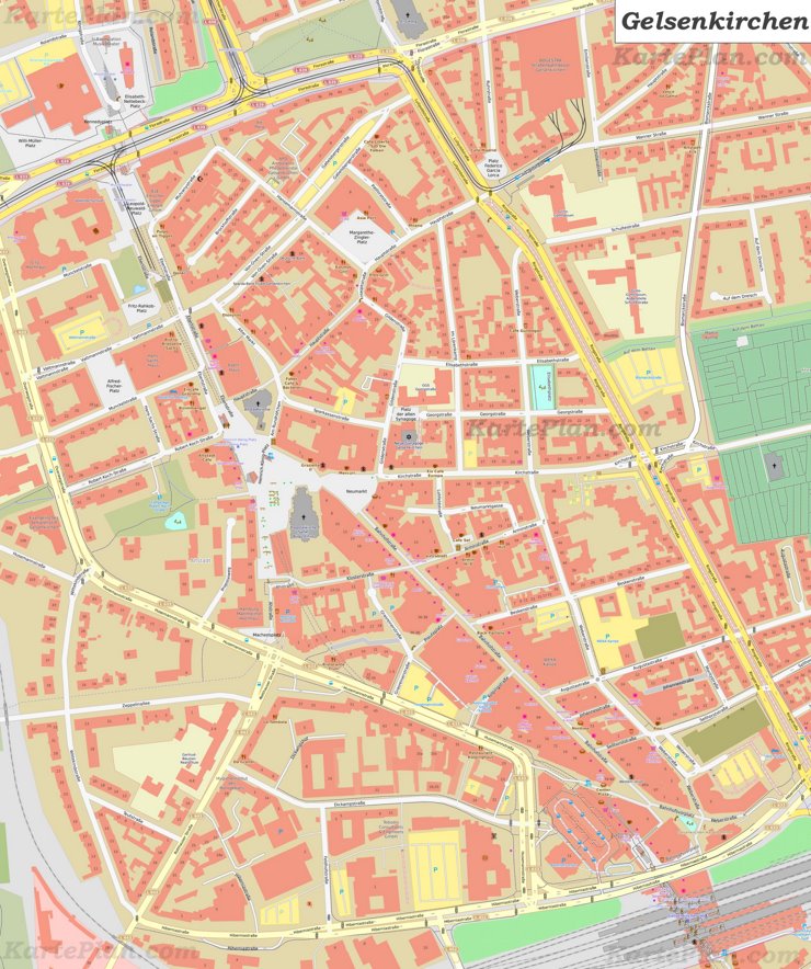 Karte von Gelsenkirchen-Altstadt