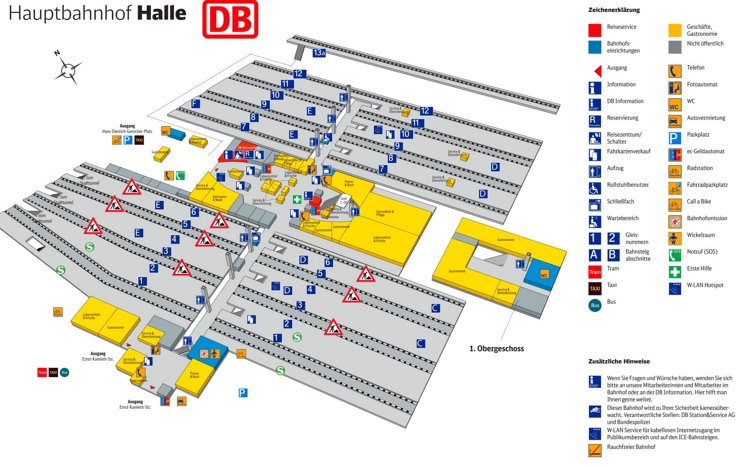 Halle Hauptbahnhof plan