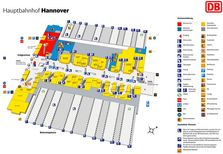 Hannover Hauptbahnhof plan