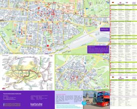 Touristischer stadtplan von Karlsruhe