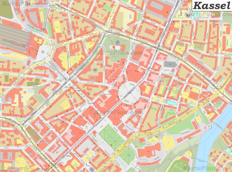 Karte von Kassel-Mitte