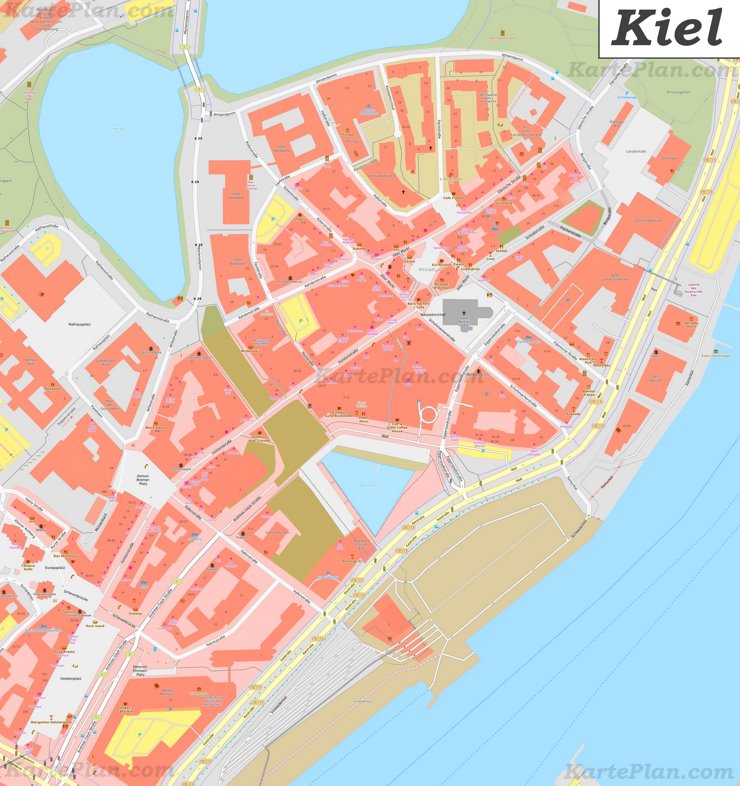 Karte von Kieler Altstadt