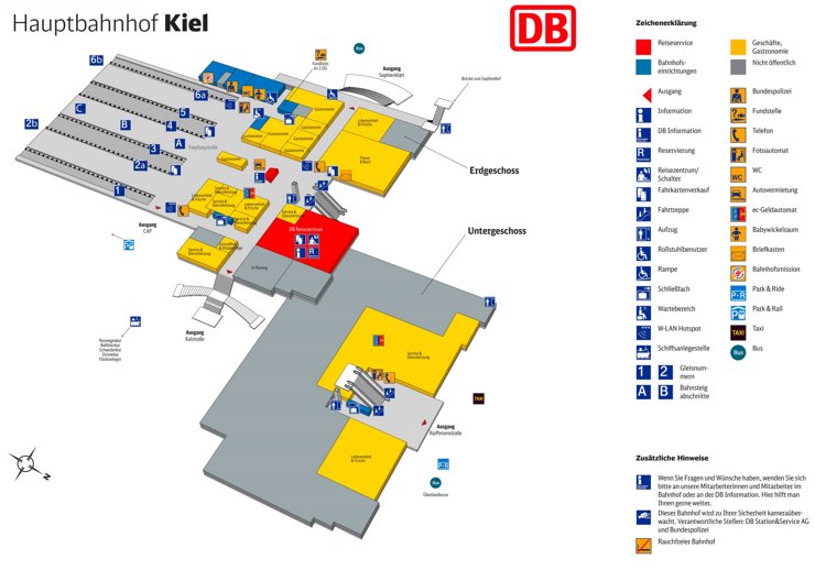 Kiel Hauptbahnhof plan