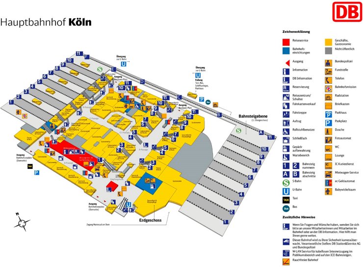 Köln Hauptbahnhof plan