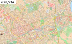 Große detaillierte stadtplan von Krefeld