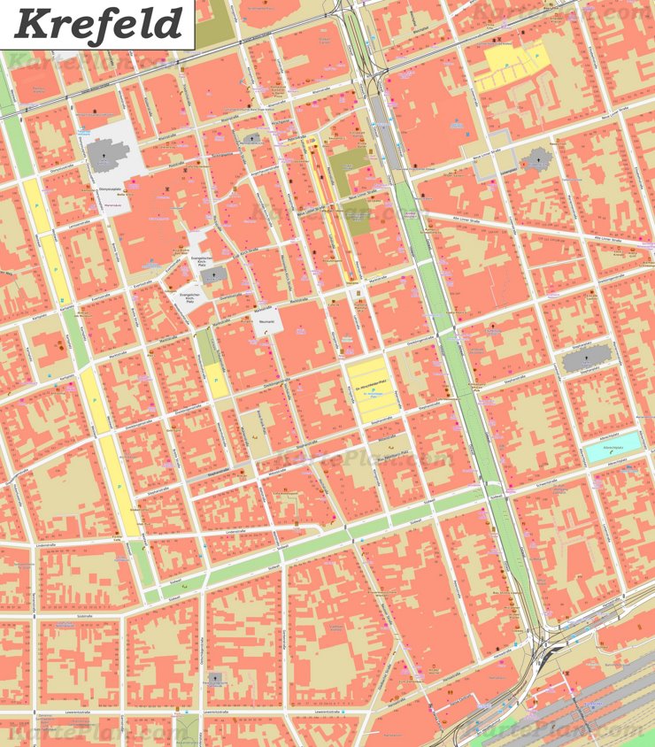 Karte von Krefeld-Altstadt