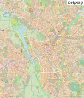 Große detaillierte stadtplan von Leipzig