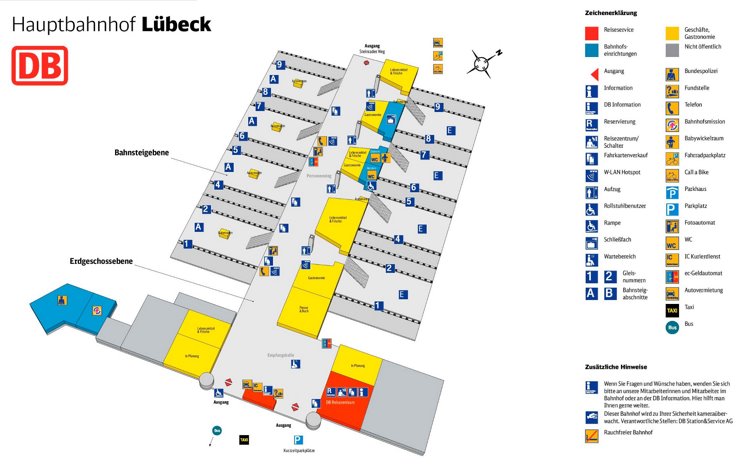 Lübeck Hauptbahnhof plan