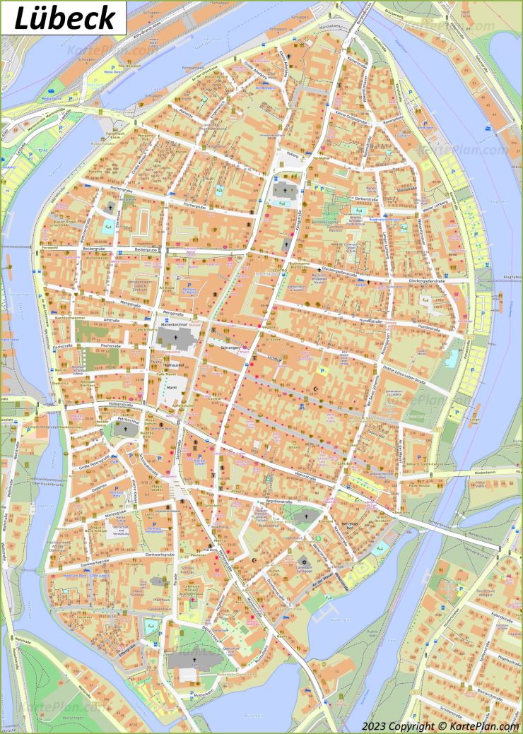 Lübeck Innenstadtplan