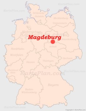 Magdeburg auf der Deutschlandkarte