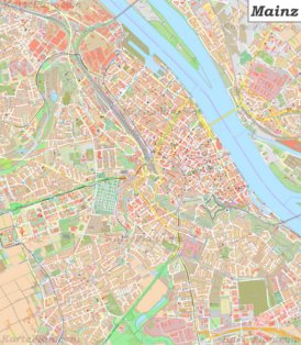 Große detaillierte stadtplan von Mainz