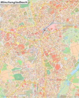 Große detaillierte stadtplan von Mönchengladbach