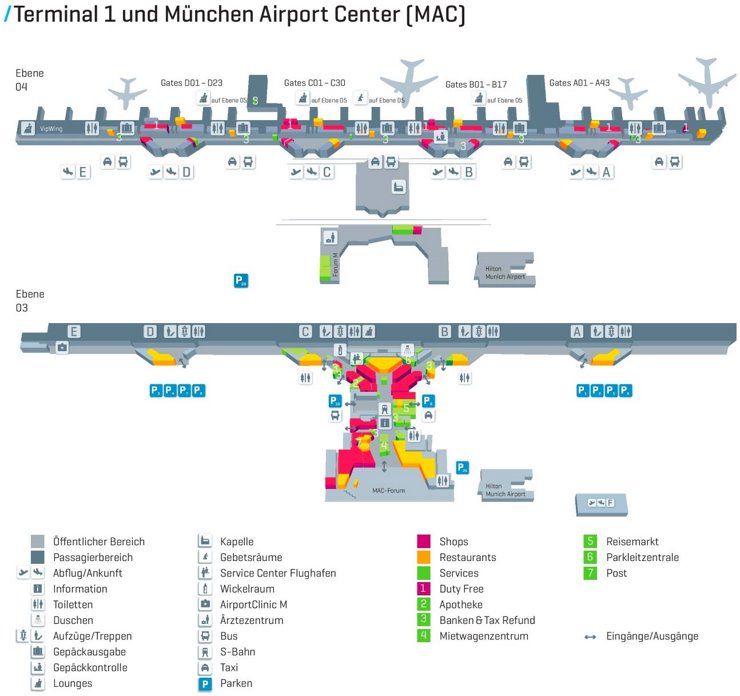 Flughafen München Plan - Terminal 1