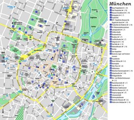 Stadtplan München mit sehenswürdigkeiten