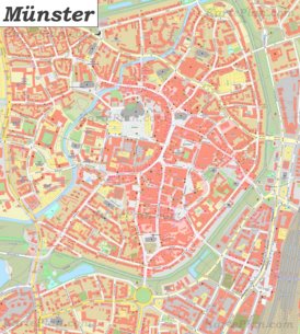 Karte von Münsters Zentrum