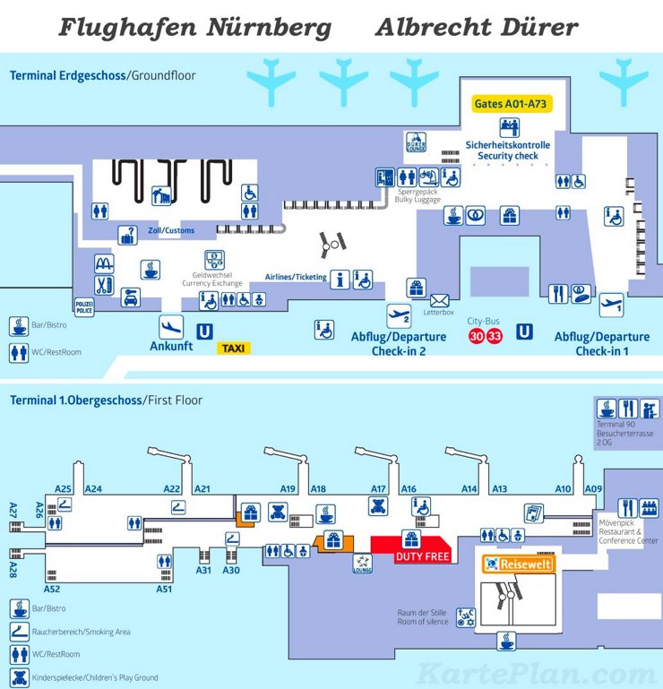 Flughafen Nürnberg Plan