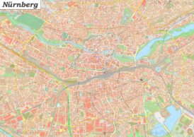 Große detaillierte stadtplan von Nürnberg