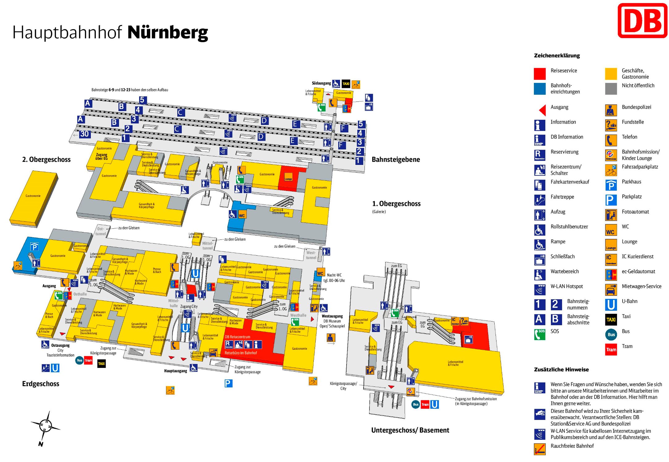 Nürnberg Hauptbahnhof plan