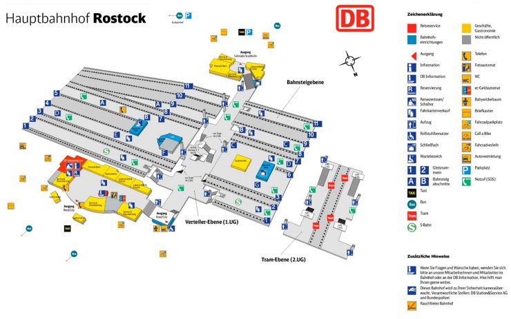 Rostock Hauptbahnhof plan