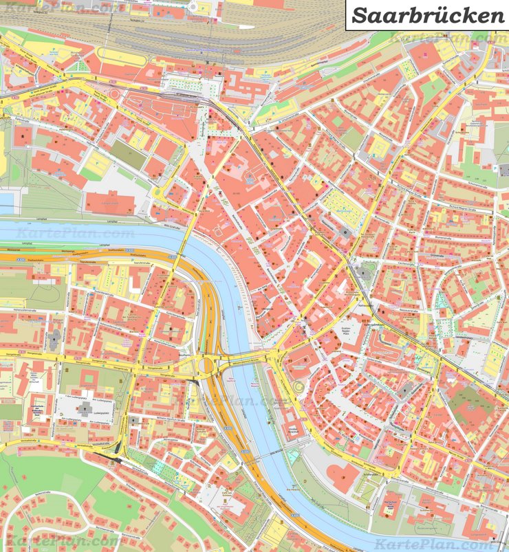 Karte von Saarbrücken-Altstadt