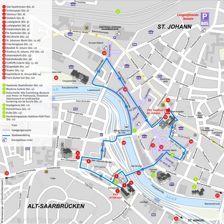 Saarbrücken Innenstadtplan