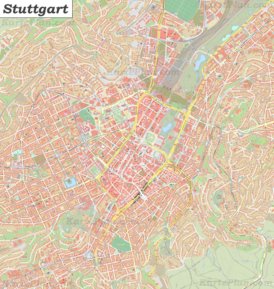 Große detaillierte stadtplan von Stuttgart