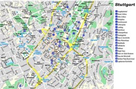 Stadtplan Stuttgart mit sehenswürdigkeiten