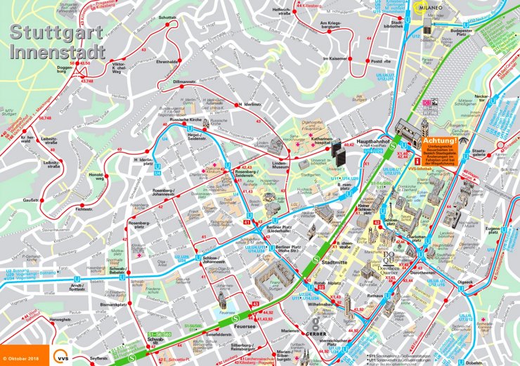 Stuttgart Innenstadtplan