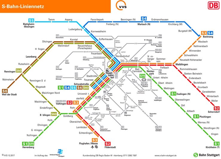 Stuttgart S-Bahn Plan