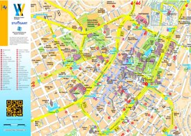 Touristischer stadtplan von Stuttgart