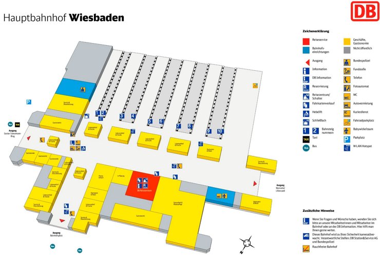 Wiesbaden Hauptbahnhof plan