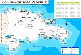 Dominikanische Republik touristische karte