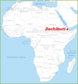 Dschibuti auf der karte Afrikas