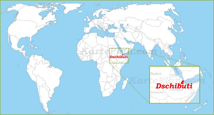 Dschibuti auf der Weltkarte