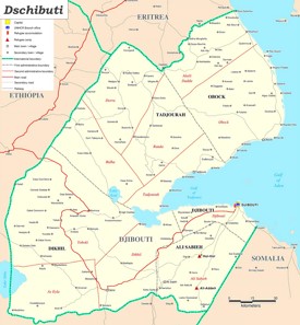 Große detaillierte karte von Dschibuti
