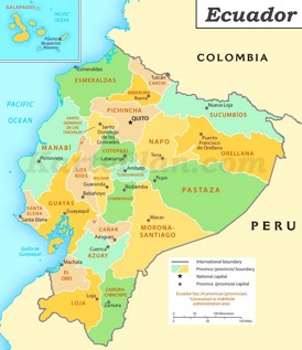 Ecuador politische karte