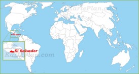 El Salvador auf der Weltkarte