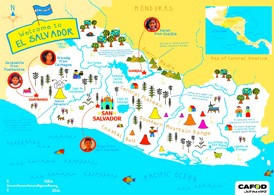 El Salvador touristische karte