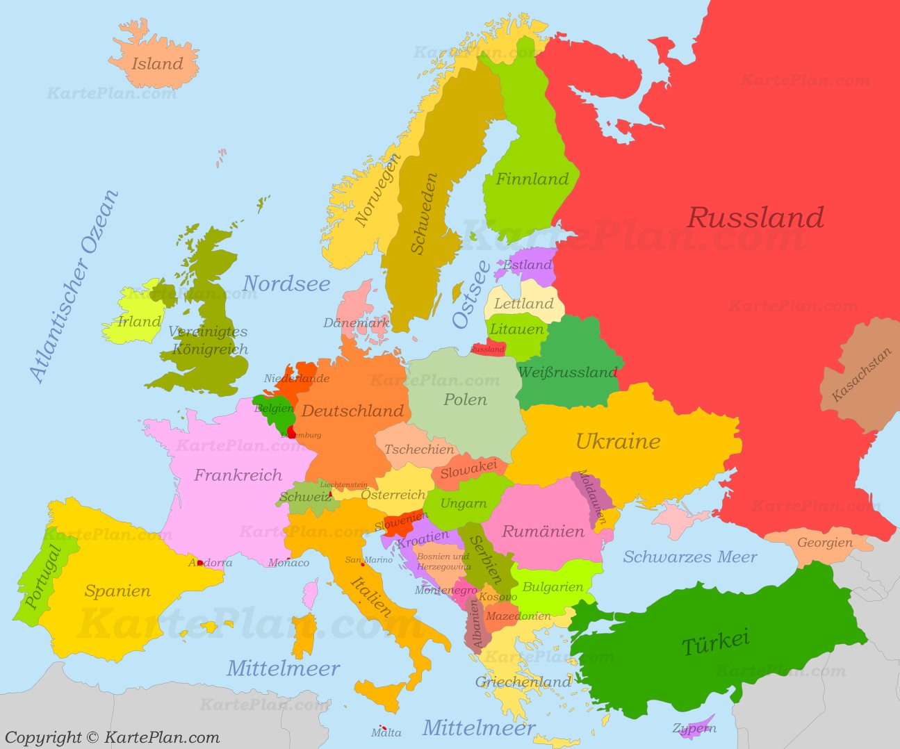 Politische Karte | Landkarte