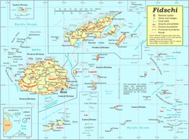 Fidschi politische karte