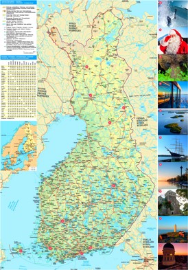 Straßenkarte Finnland