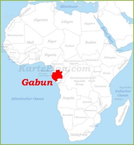 Gabun auf der karte Afrikas