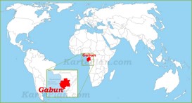 Gabun auf der Weltkarte